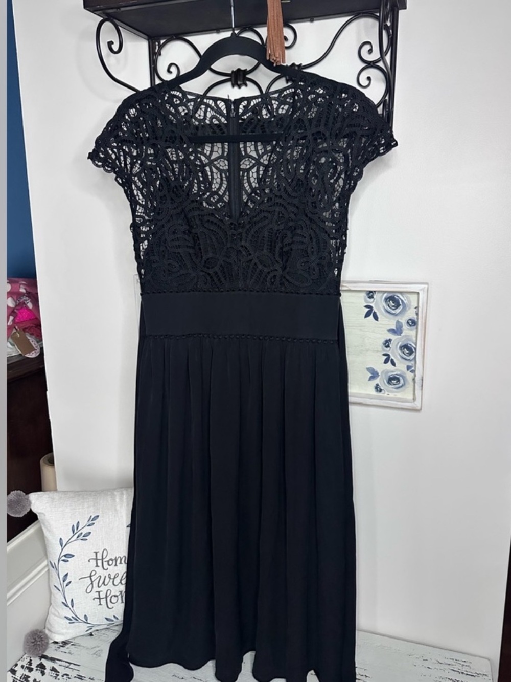 Kate Spade Black Lace Whimsigoth Midi Dress - Picture 5 of 9